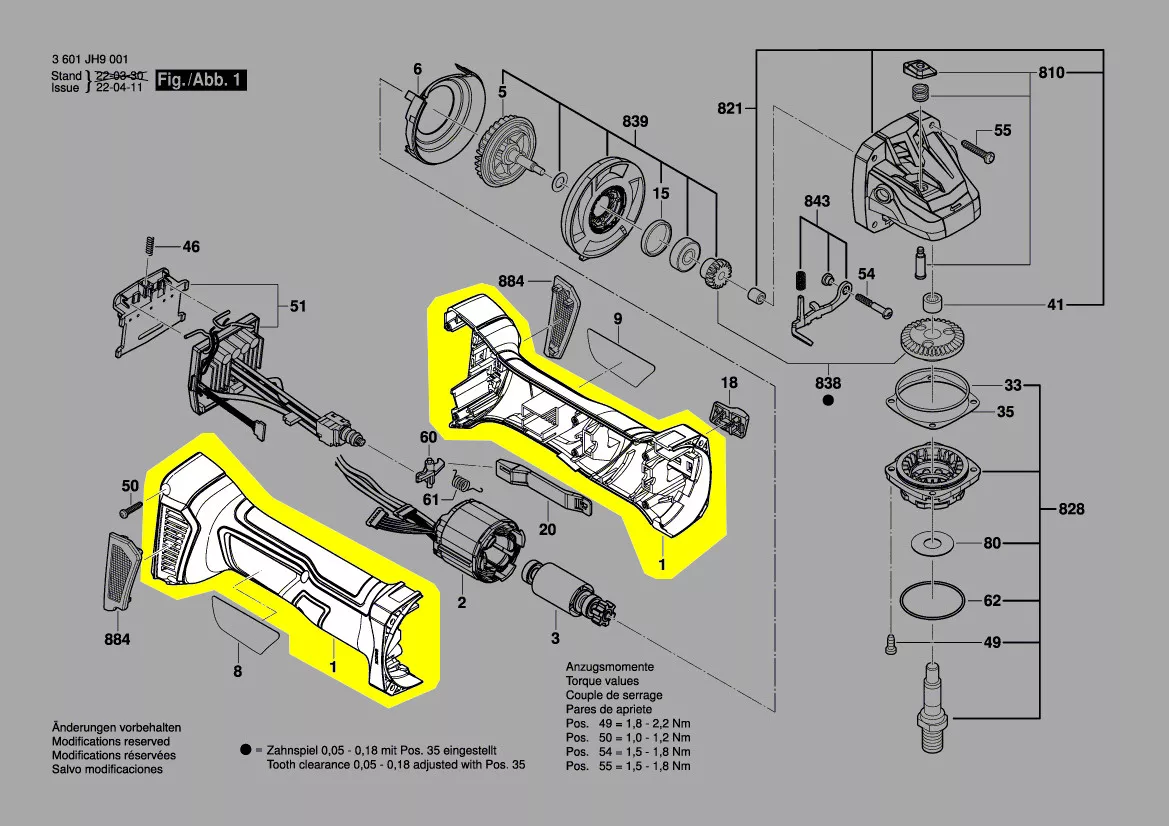 Carter plastique moteur réf. 1 619 P15 044 Bosch